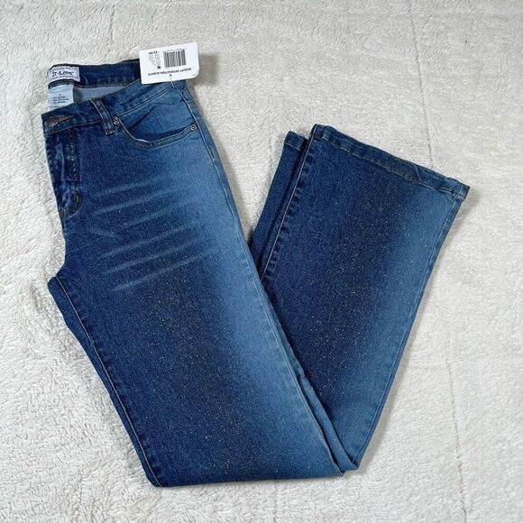 Vintage Y2K Cyber Generation Glitter Bootcut Flare Jeans - Picture 1 of 9